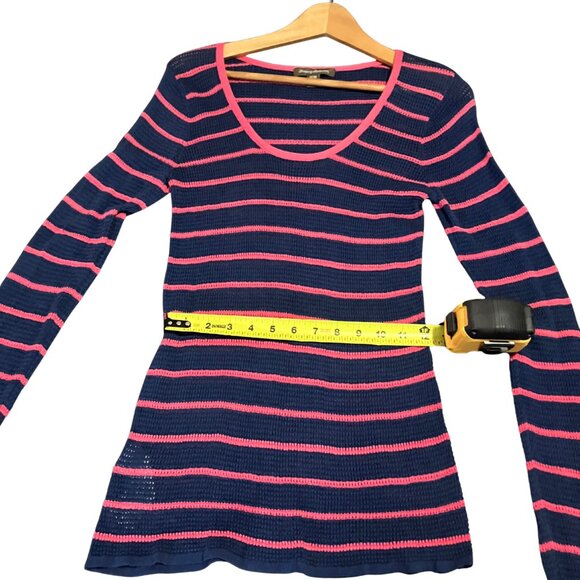 Tommy Bahama Knit Striped Sweater Navy & Pink | Size M - Picture 9 of 12